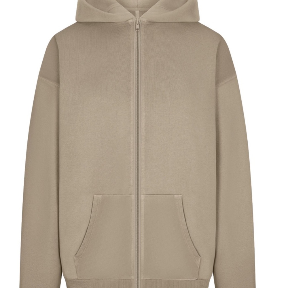 SKIMS French terry oversized Neutral Tan Hoodie size M new with tags